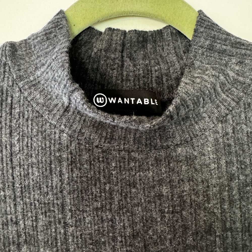 Wantable Rib Brushed Long Sleeve Mockneck - Picture 3 of 4